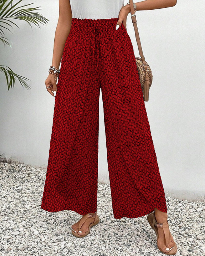 Liora | Geometric Print Leisure Trousers