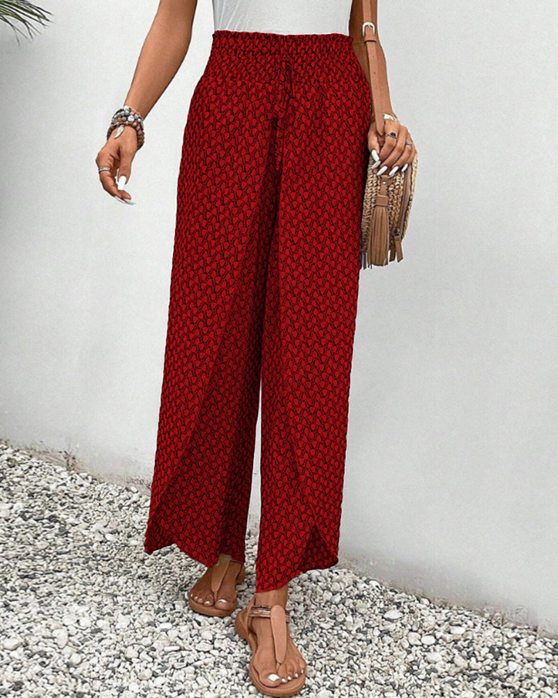 Liora | Geometric Print Leisure Trousers