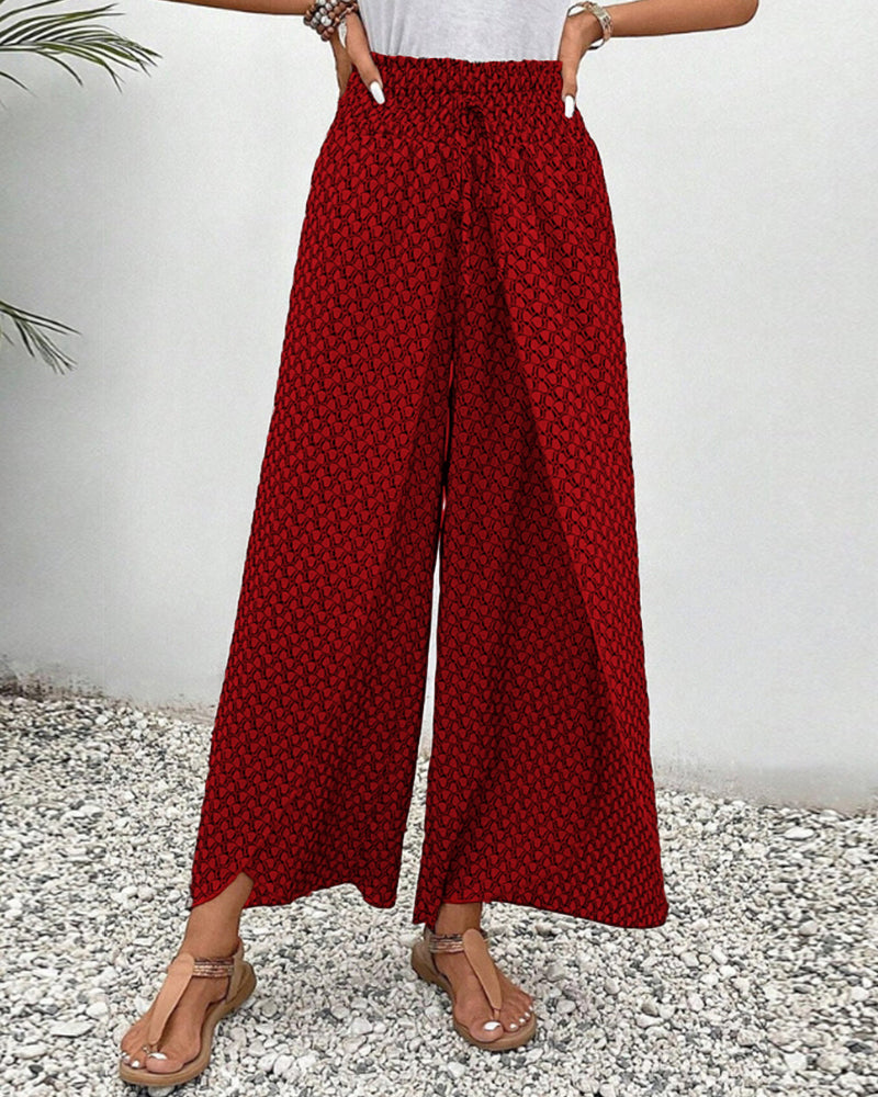 Liora | Geometric Print Leisure Trousers