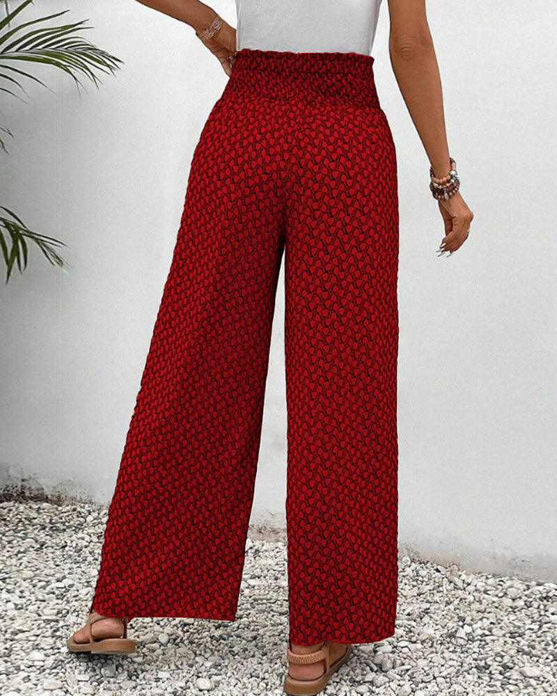 Liora | Geometric Print Leisure Trousers