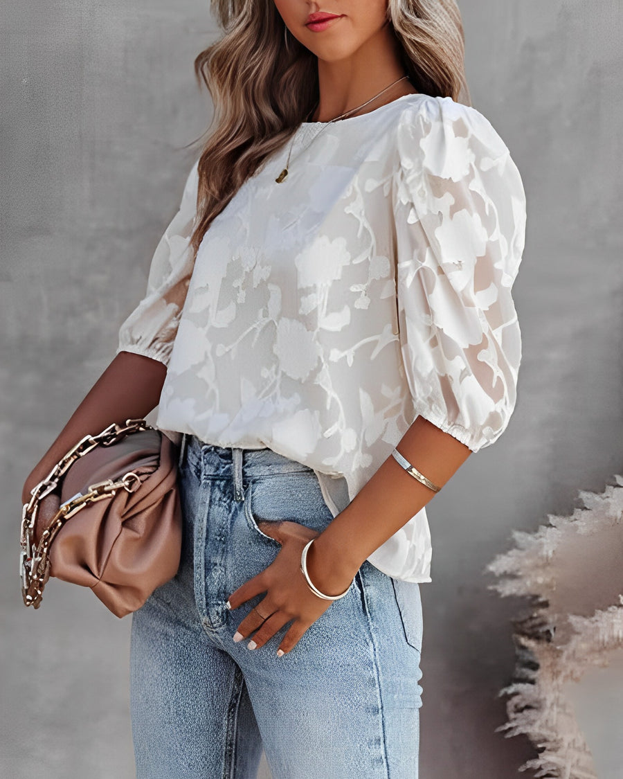 Lana | Puff Sleeve Blouse - Motheero