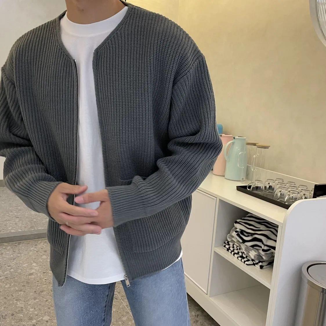 Adrian | Zip-Up Knit Cardigan with Side Pockets