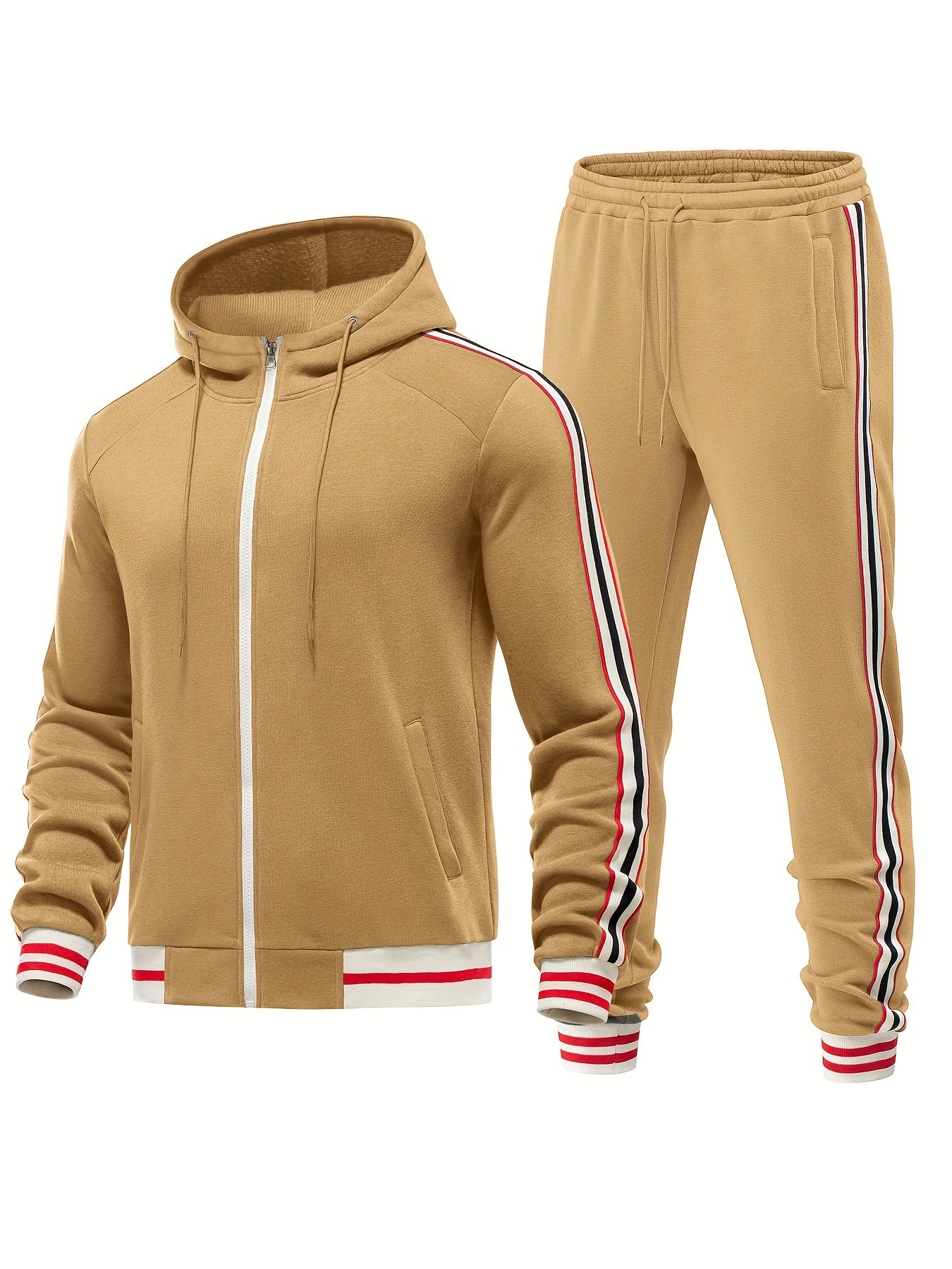 Damien | Striped Arm Hoodie and Pants Outfit Set