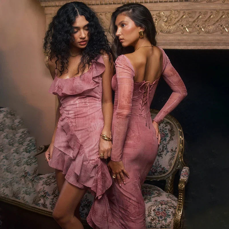Francine | Elegant Pink Dress - Motheero