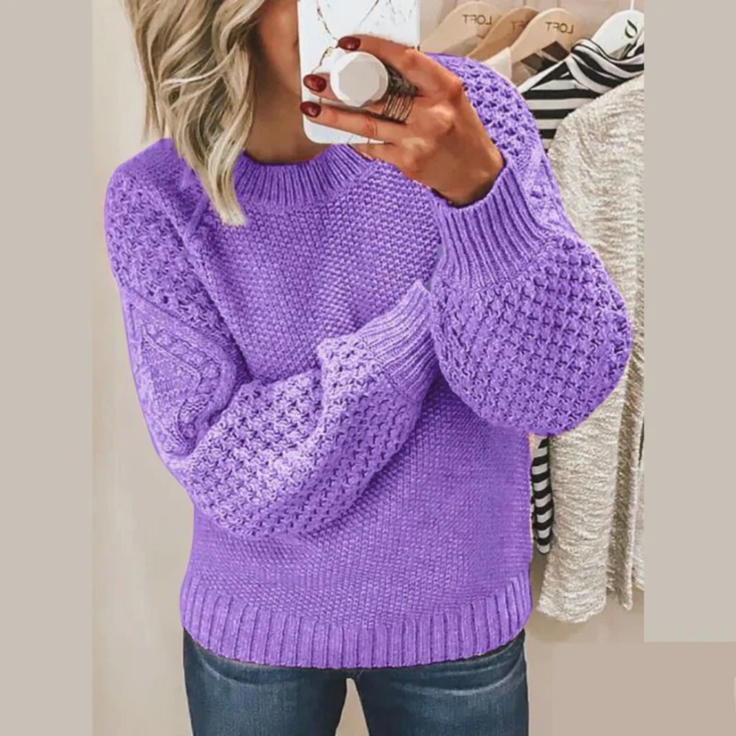 Daisy | Elegant Long‑Sleeve Knit Sweater