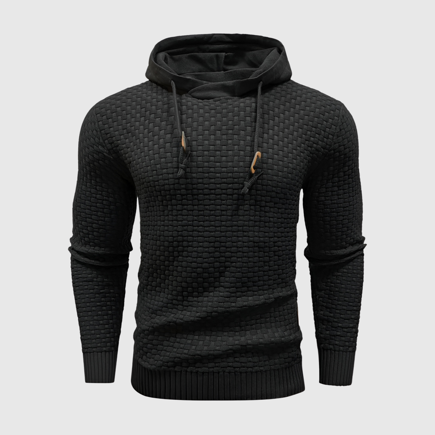 Maverick | Waffle Knit Drawstring Hoodie