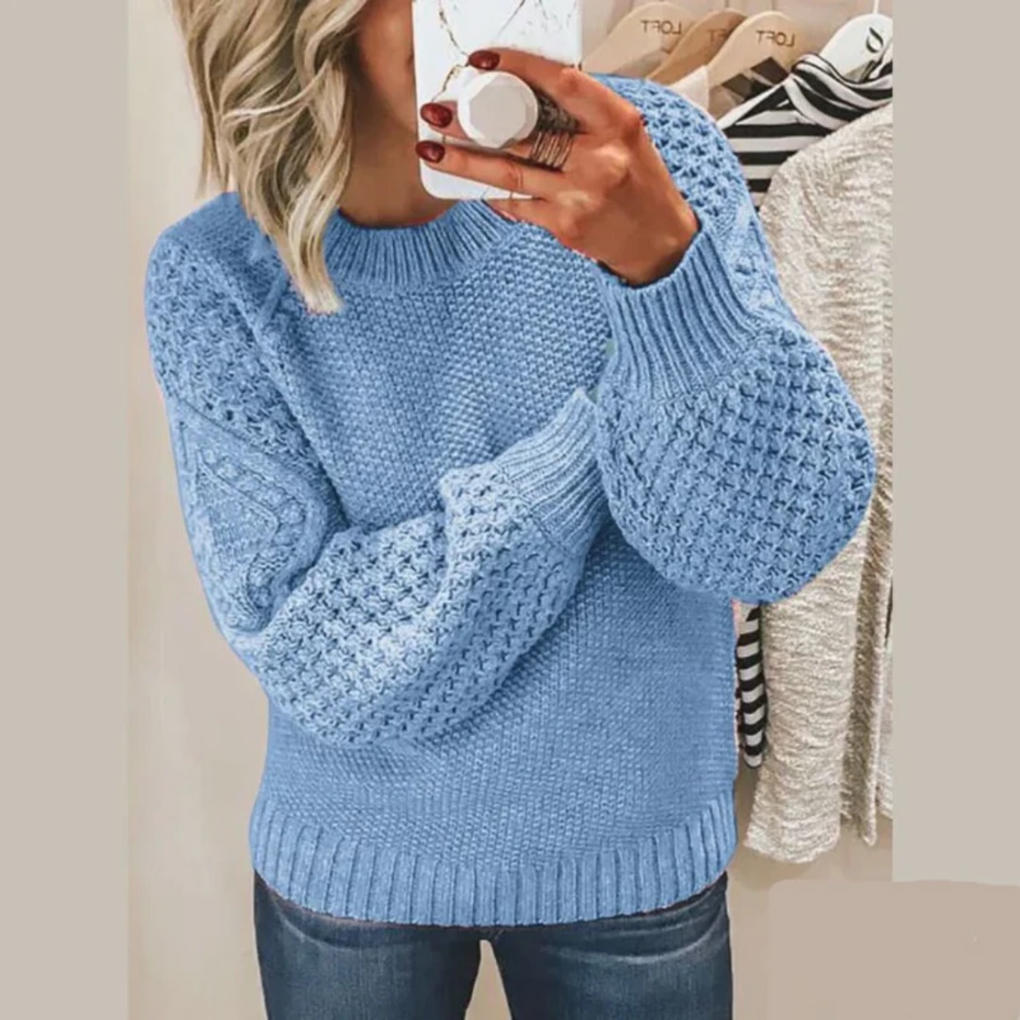 Daisy | Elegant Long‑Sleeve Knit Sweater