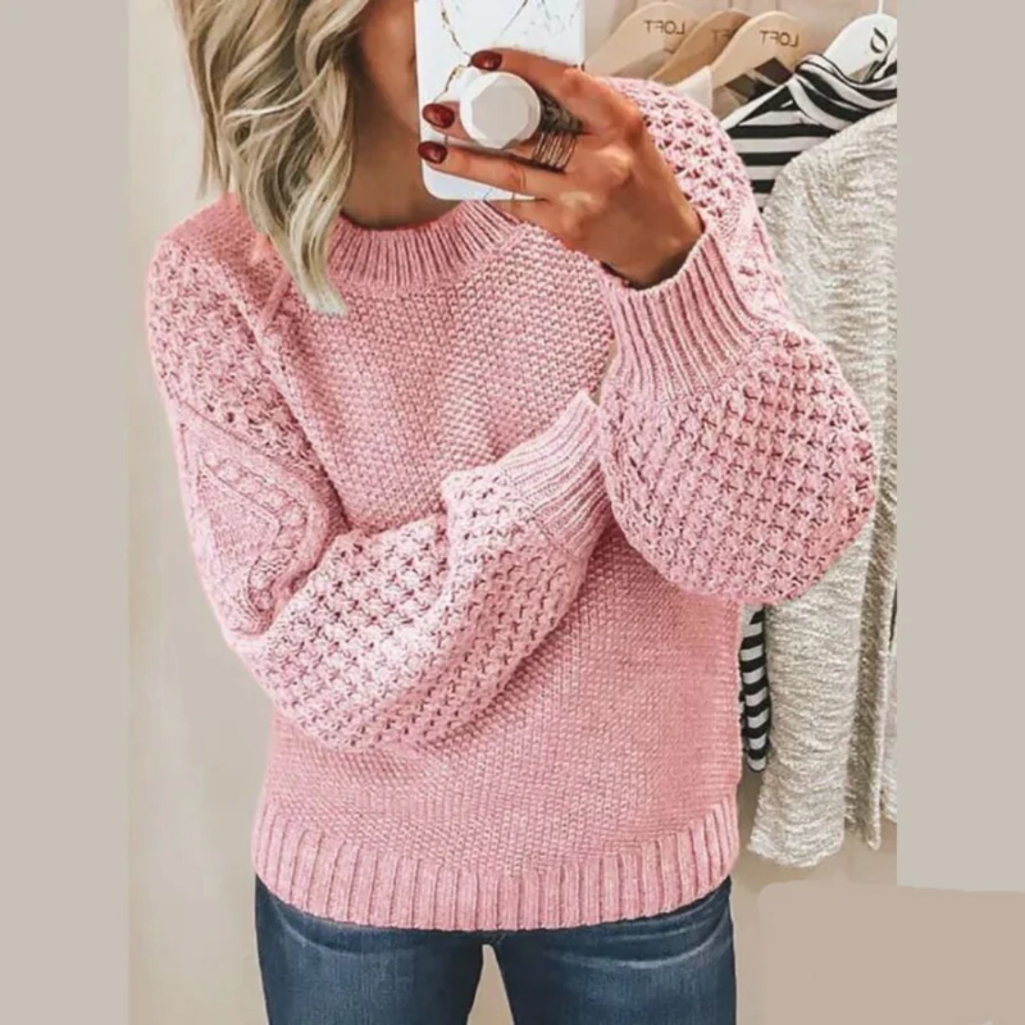 Daisy | Elegant Long‑Sleeve Knit Sweater