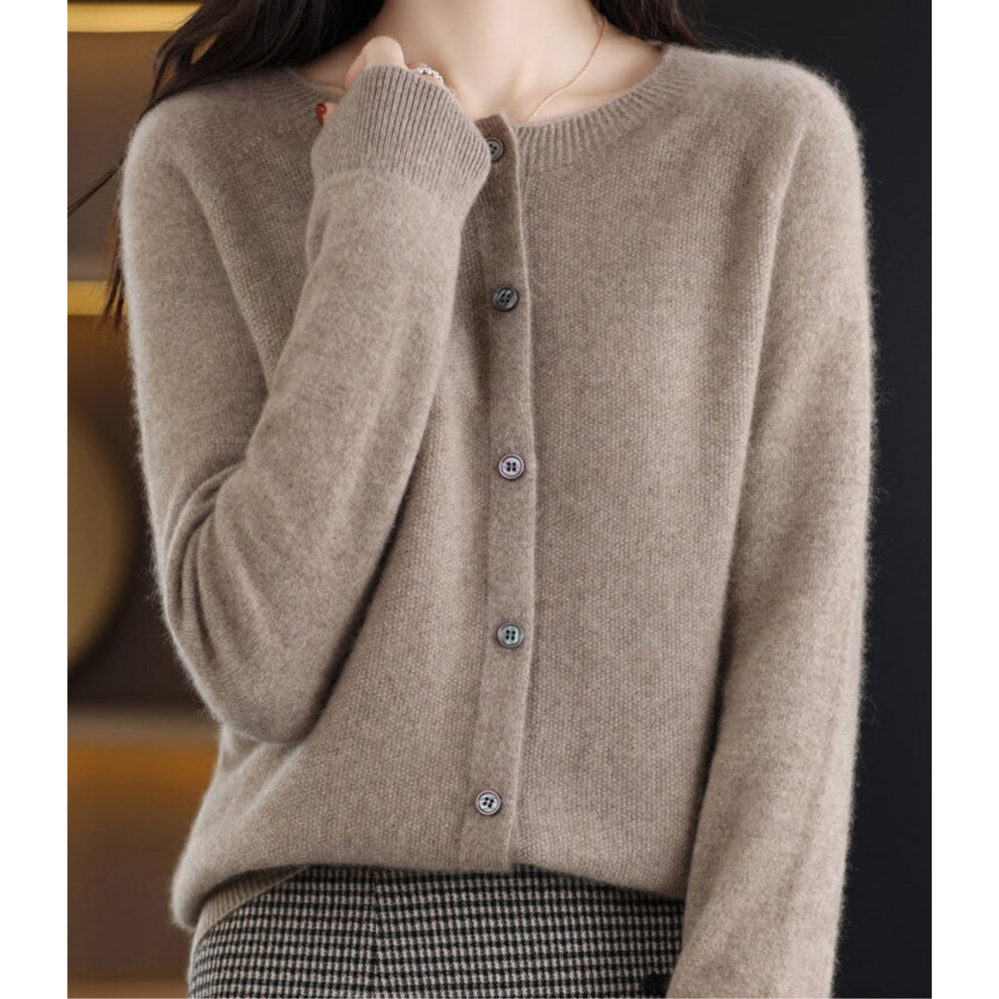 Danielle | Elegant Merino Wool Cardigan - Motheero