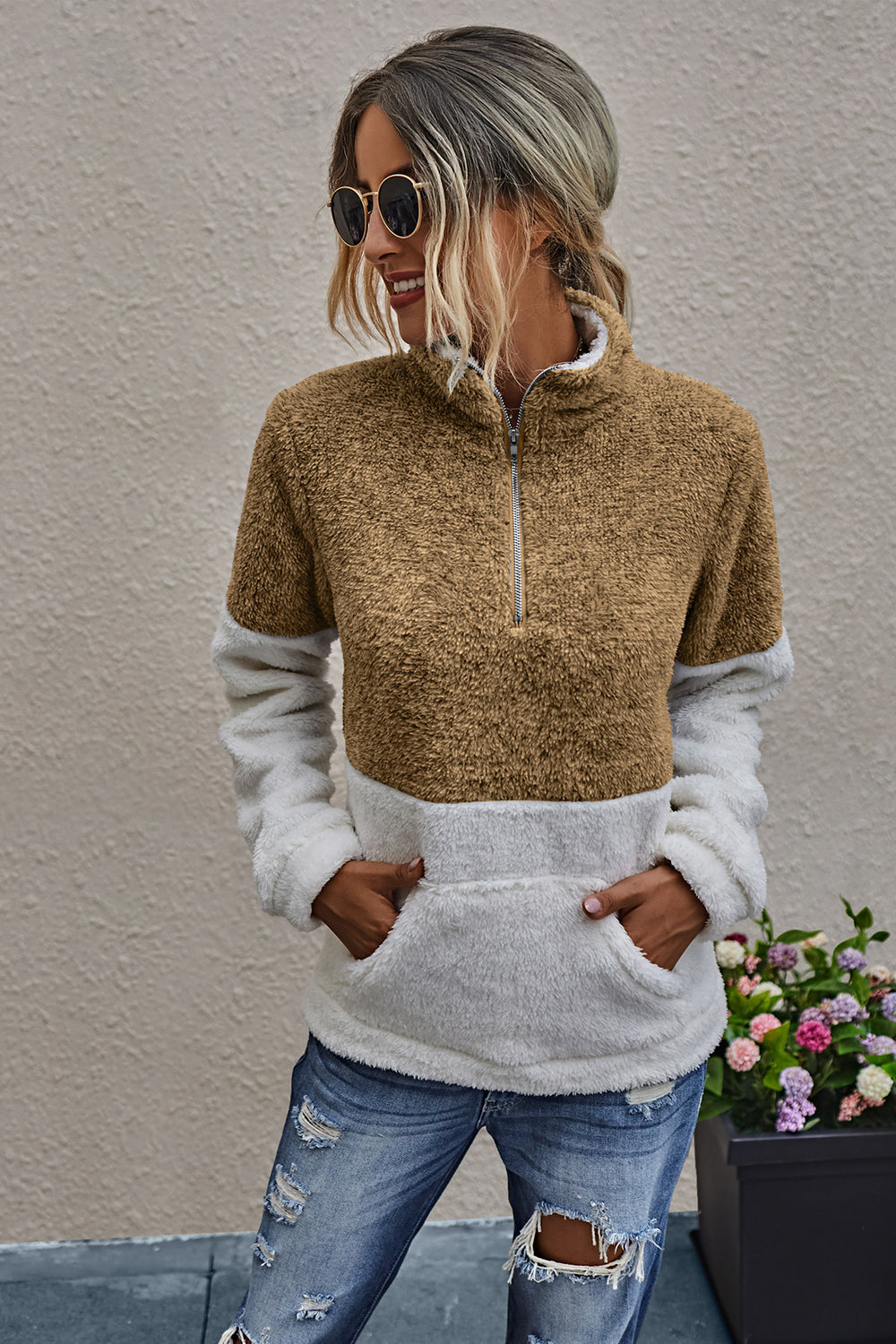 Ivy | Women Half‑Zip Turtleneck Pullover