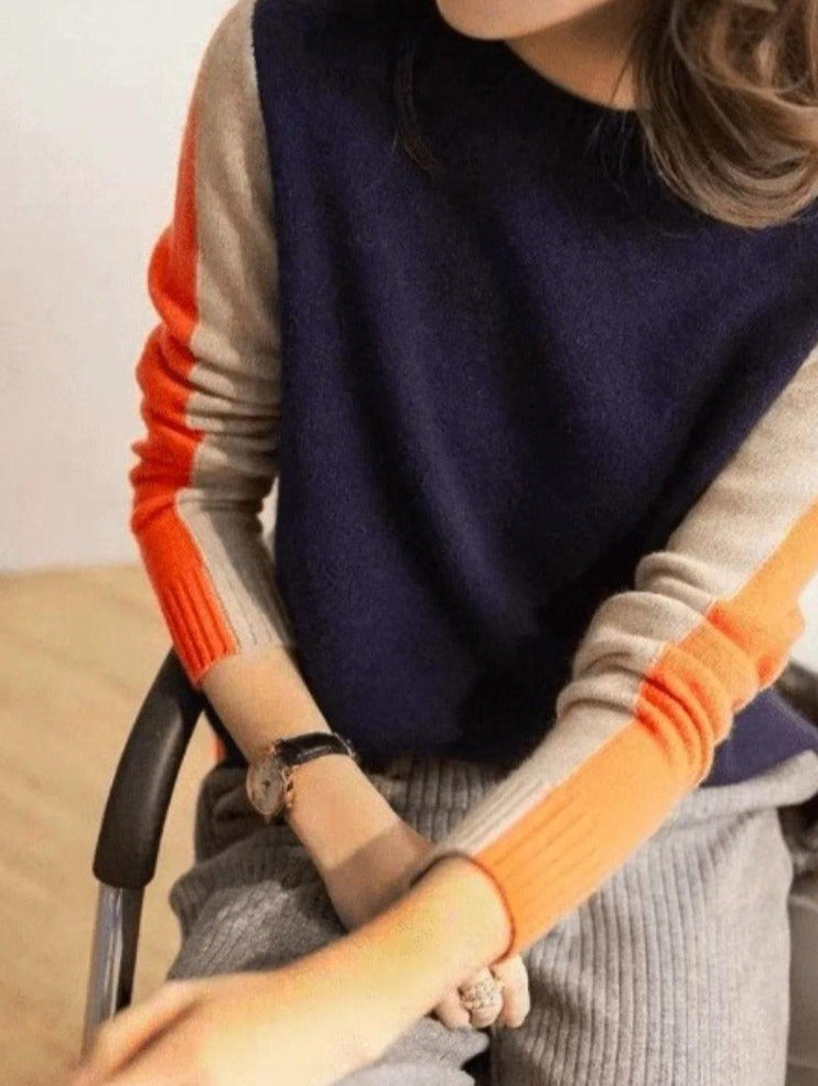Celestine | Retro-Stripes Knit Sweat