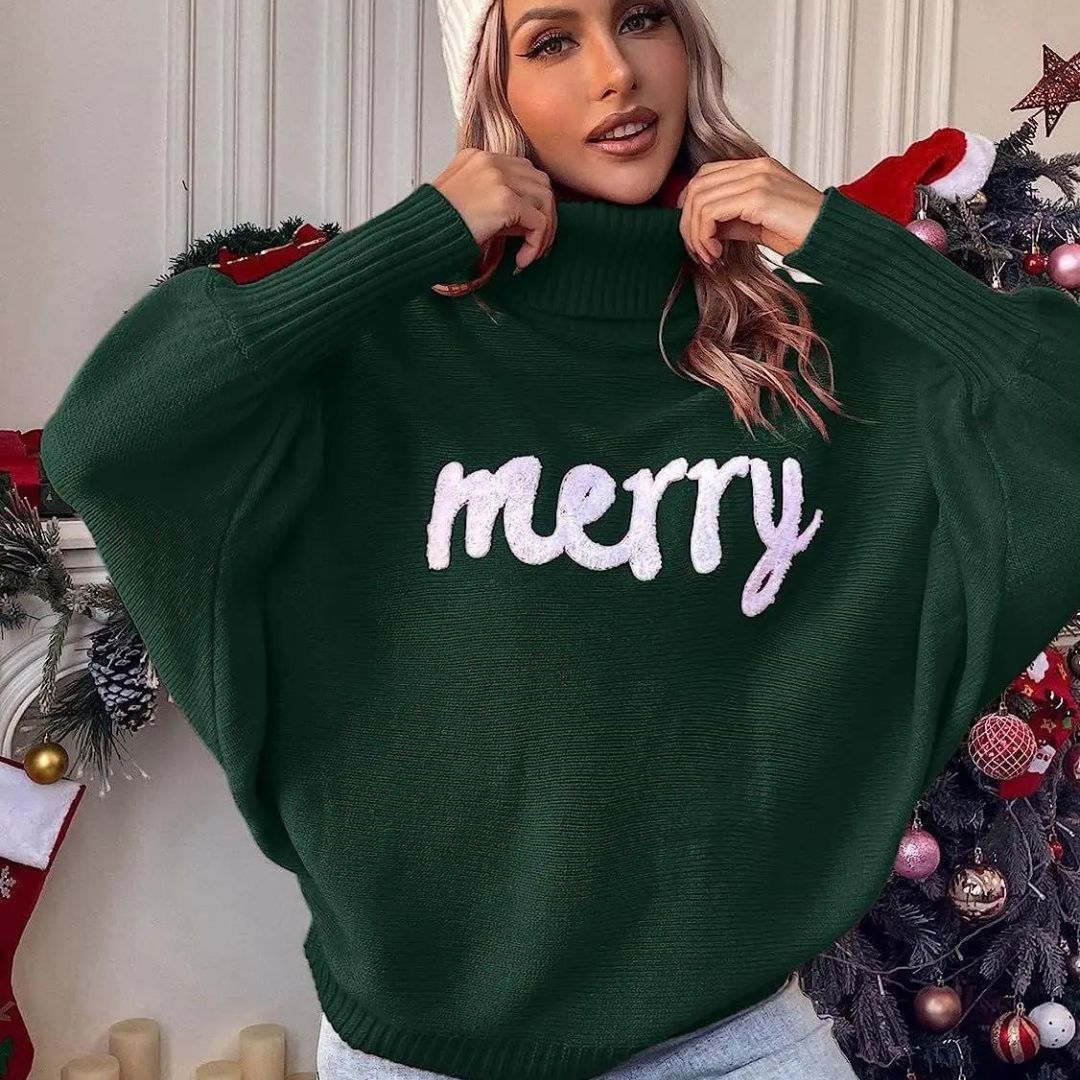 Cora | Women Festive Turtleneck Sweater