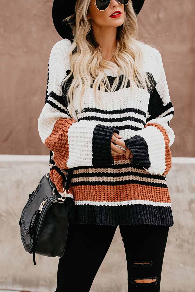 Maya | Women Striped Knit Sweater