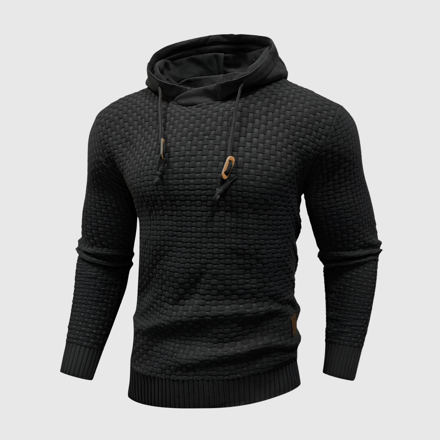Maverick | Waffle Knit Drawstring Hoodie