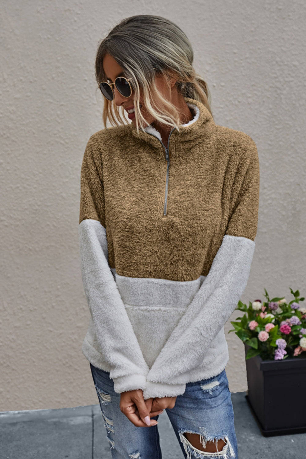 Ivy | Women Half‑Zip Turtleneck Pullover