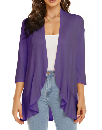 Nara | Women Casual Three-Quarter Sleeve Cardigan