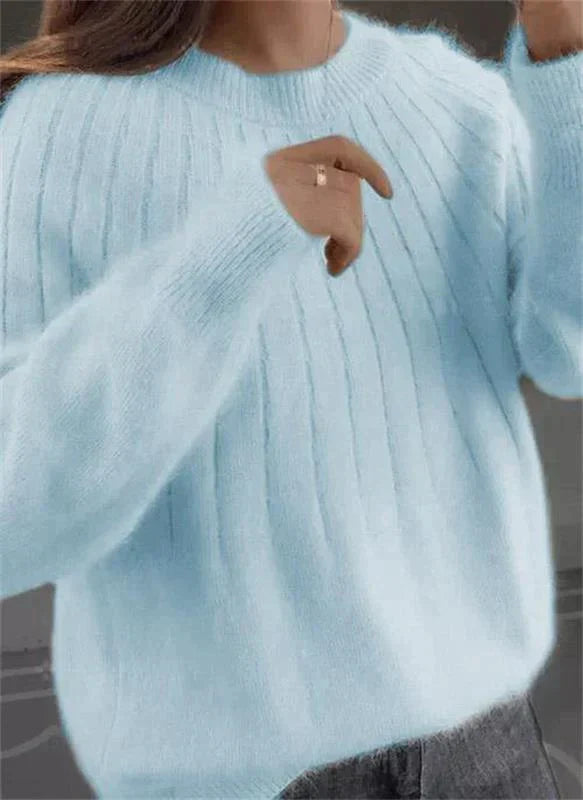 Winifred | Soft Cashmere Mock‑Neck Sweater