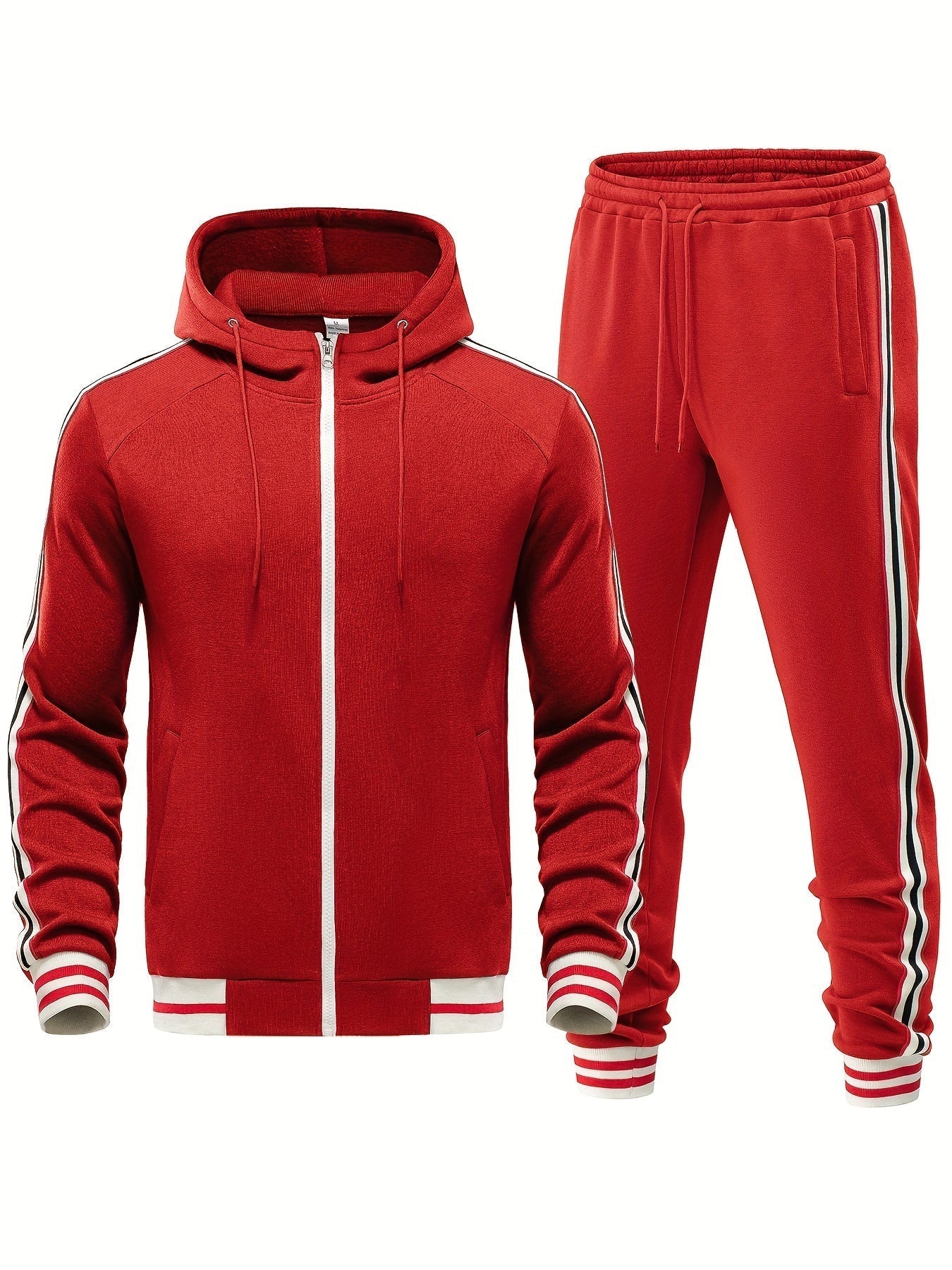 Damien | Striped Arm Hoodie and Pants Outfit Set