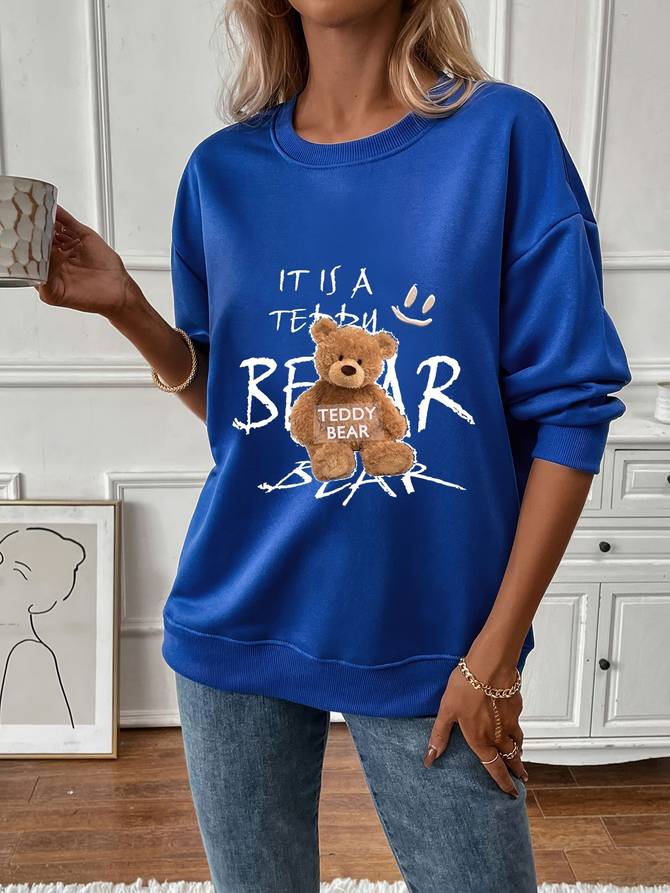 Callie | Women Teddy Bear Knit Sweatshirt