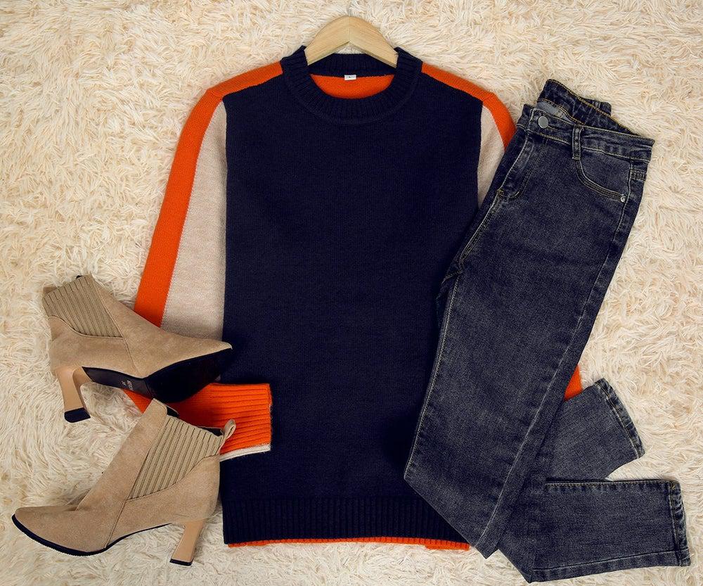 Celestine | Retro-Stripes Knit Sweat