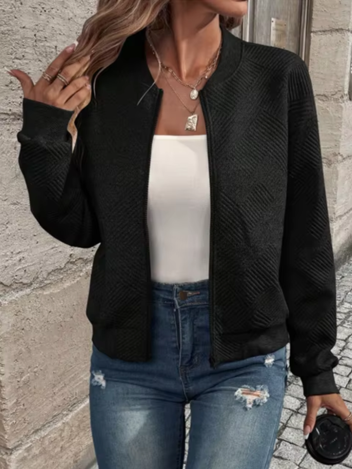 Nalia | Women Zip-Up Winter Knit Cardigan