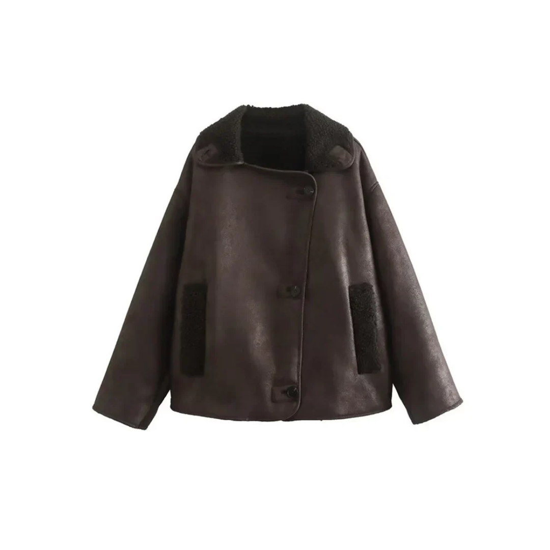 Tessa | Women Cozy Thick Leather Jacket