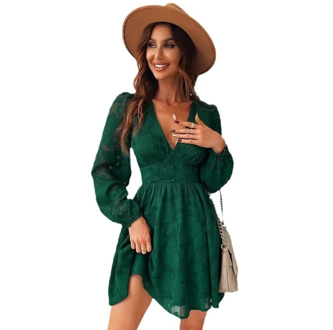 Elara | Satin Dress with Puff Sleeves - Motheero