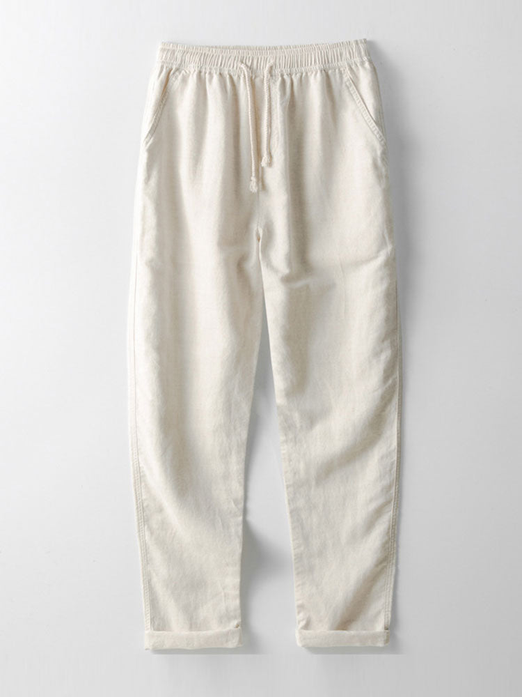 Luca | Linen Shirt and White Pants Oufit Set
