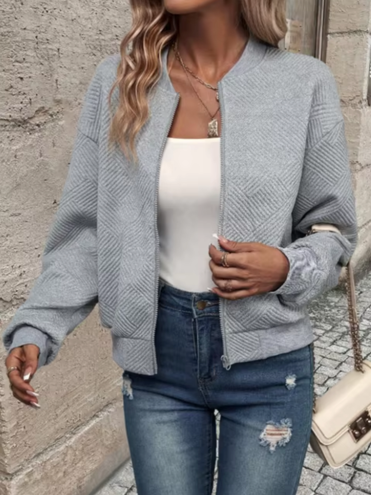 Nalia | Women Zip-Up Winter Knit Cardigan