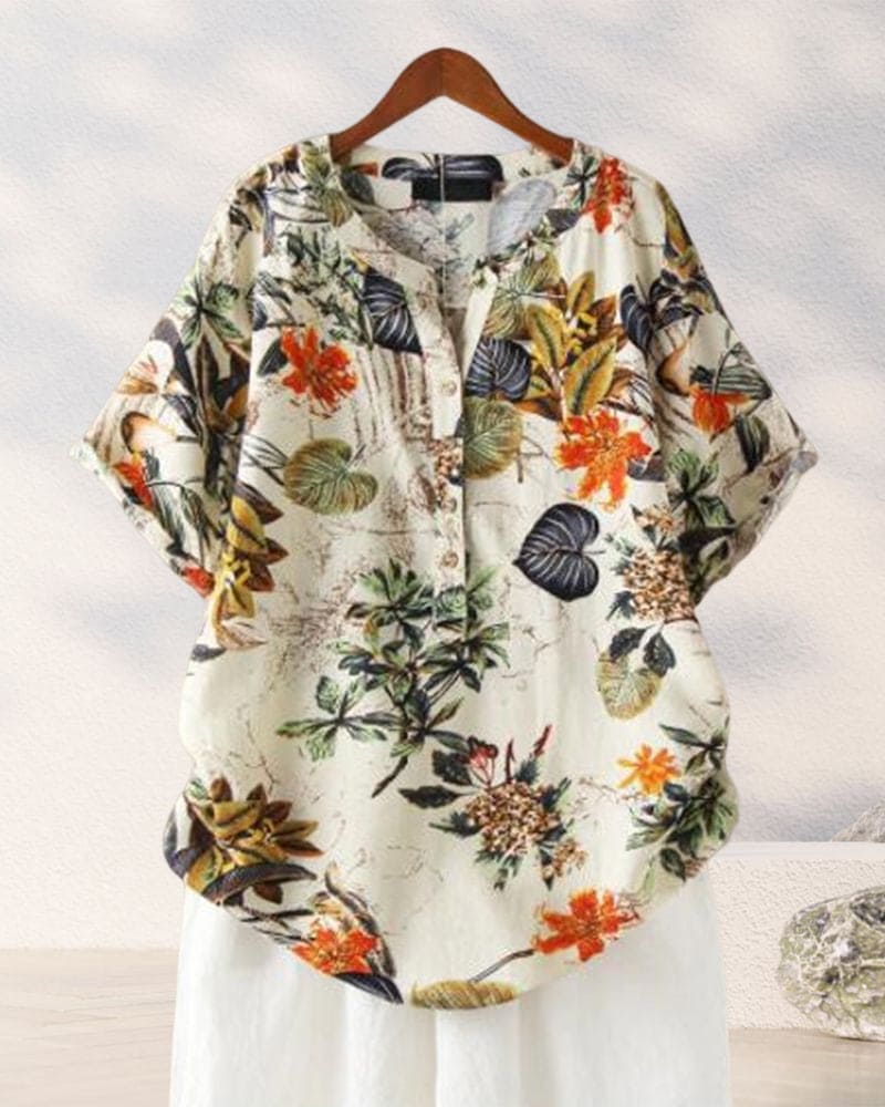 Nina | Floral Printed Everyday Blouse - Motheero