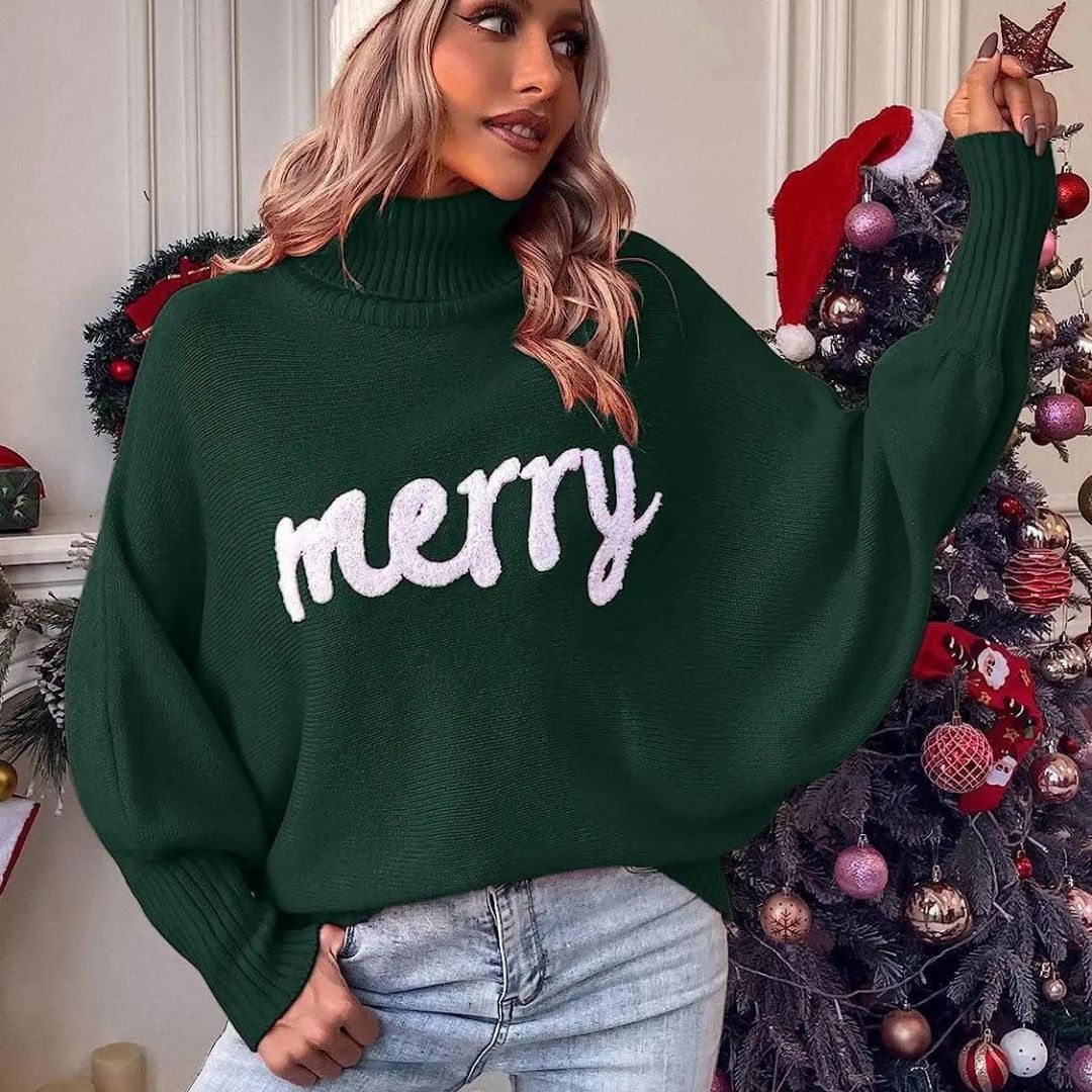 Cora | Women Festive Turtleneck Sweater