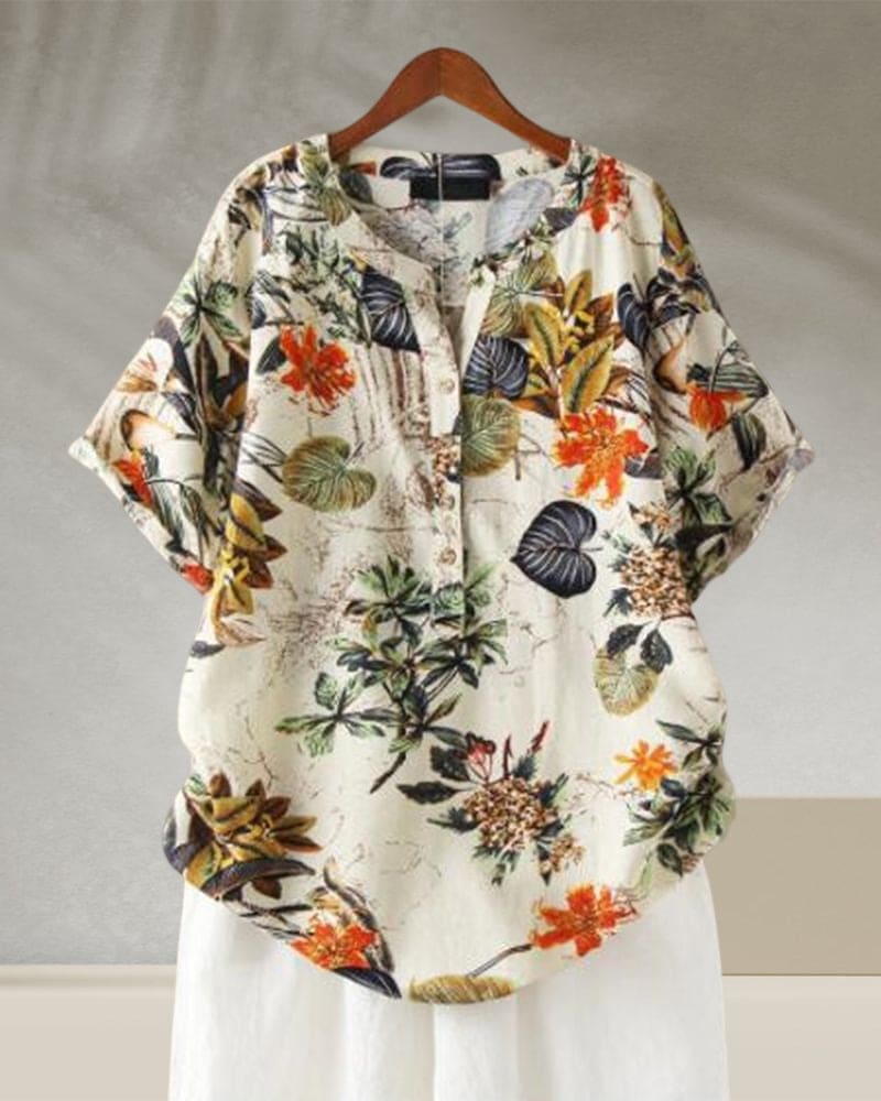 Nina | Floral Printed Everyday Blouse - Motheero