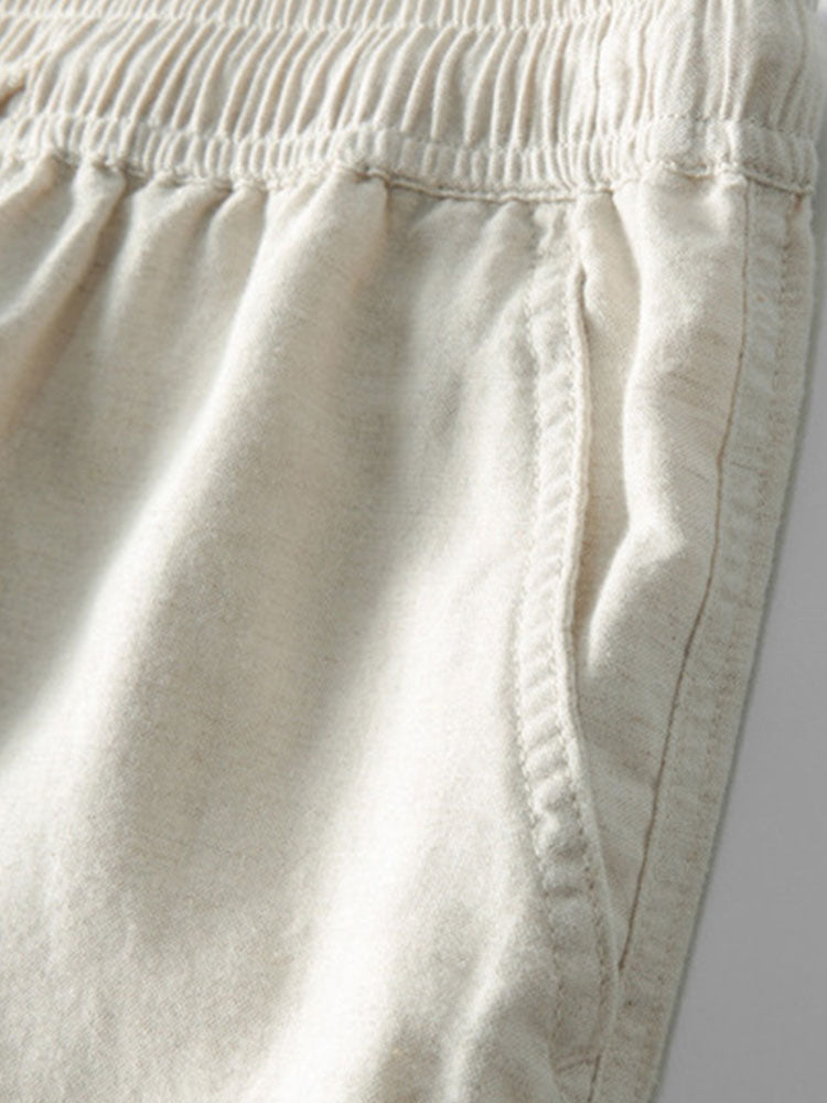 Luca | Linen Shirt and White Pants Oufit Set