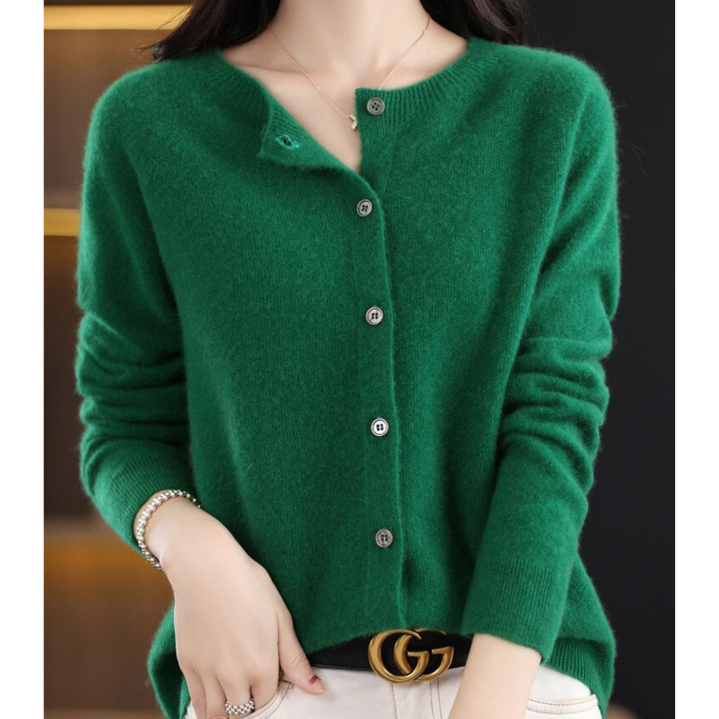Danielle | Elegant Merino Wool Cardigan - Motheero