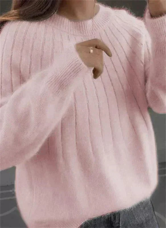 Winifred | Soft Cashmere Mock‑Neck Sweater