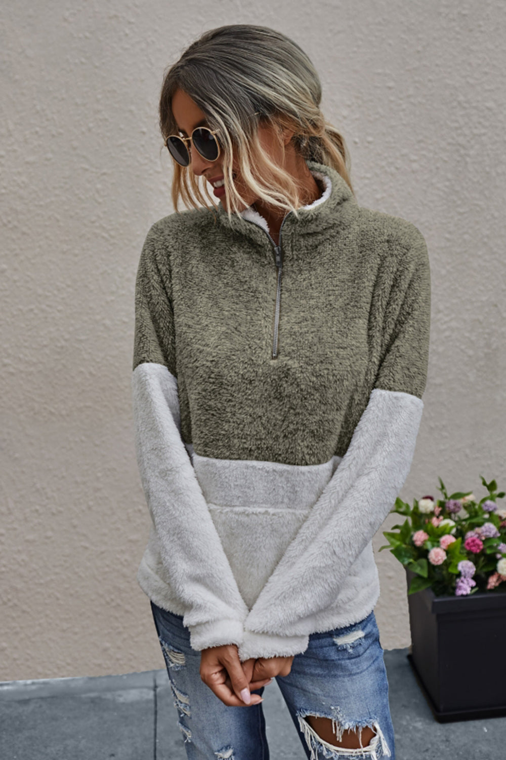 Ivy | Women Half‑Zip Turtleneck Pullover