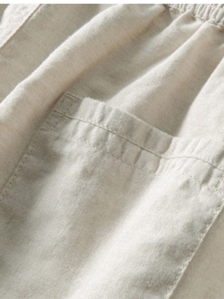 Luca | Linen Shirt and White Pants Oufit Set
