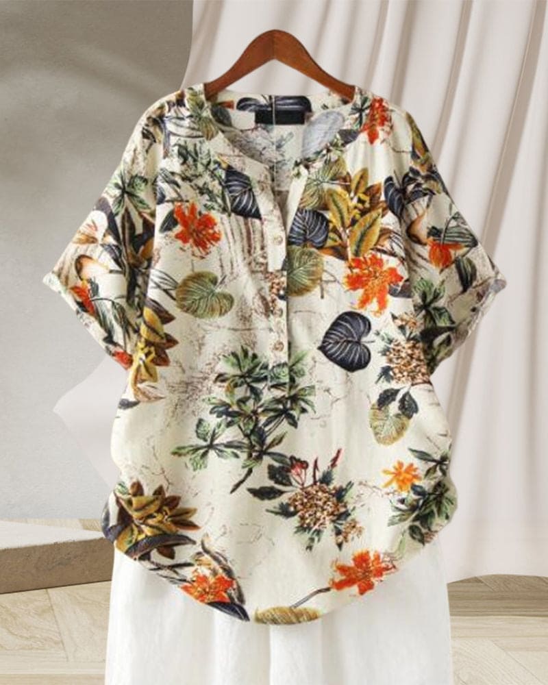 Nina | Floral Printed Everyday Blouse - Motheero