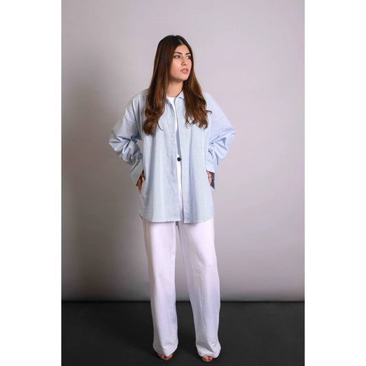 Emilia | Oversized Soft Airy Crinkle-Fabric Shirt