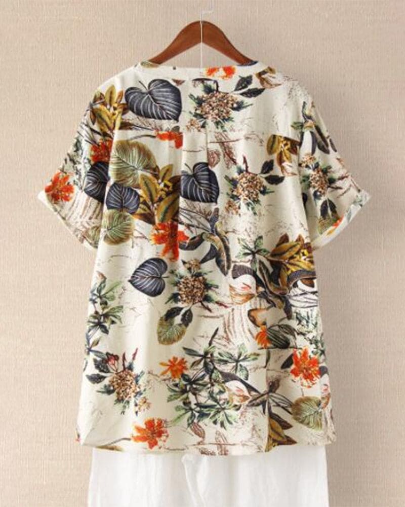 Nina | Floral Printed Everyday Blouse - Motheero