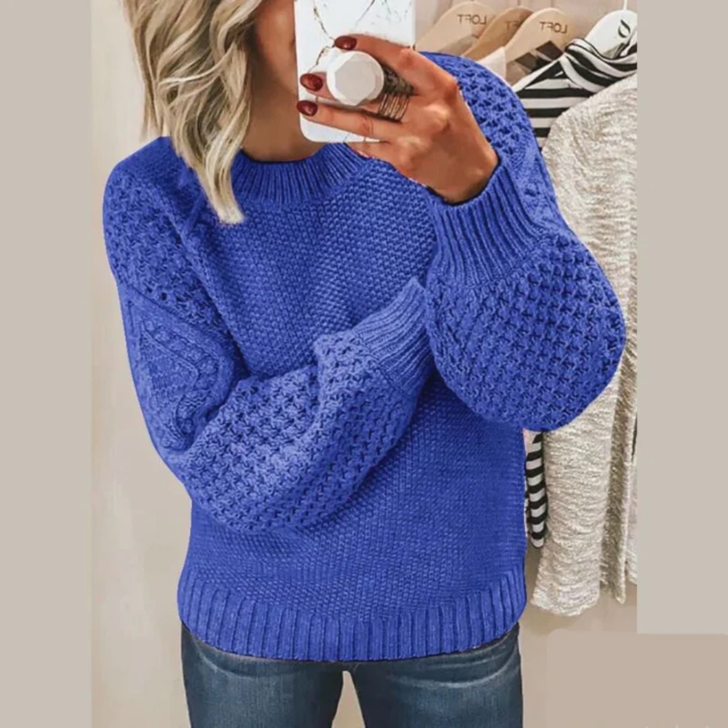 Daisy | Elegant Long‑Sleeve Knit Sweater