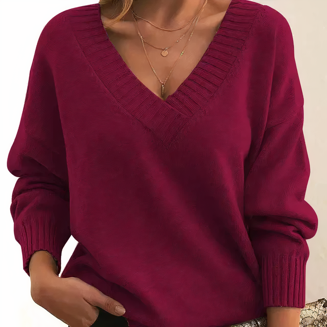 Jell | Cashmere V‑Neck Sweater