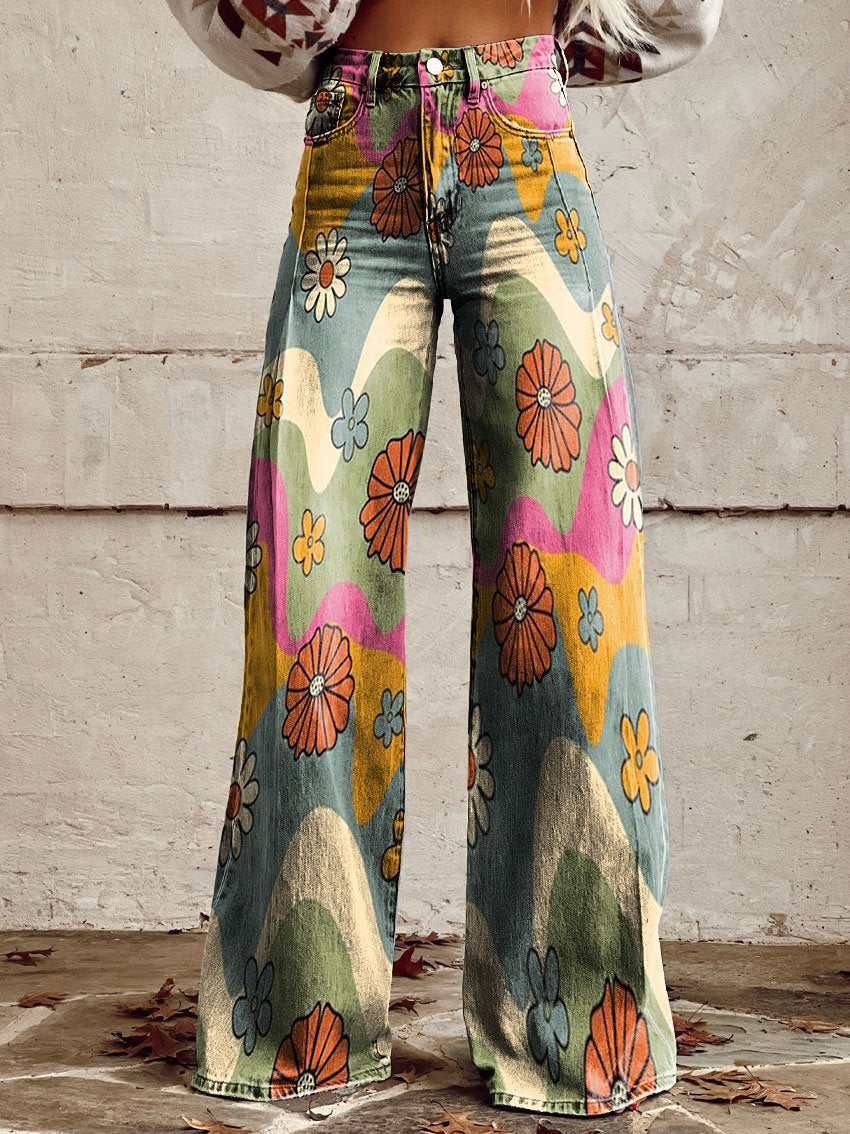 Isidora | Relaxed Printed Long Pants