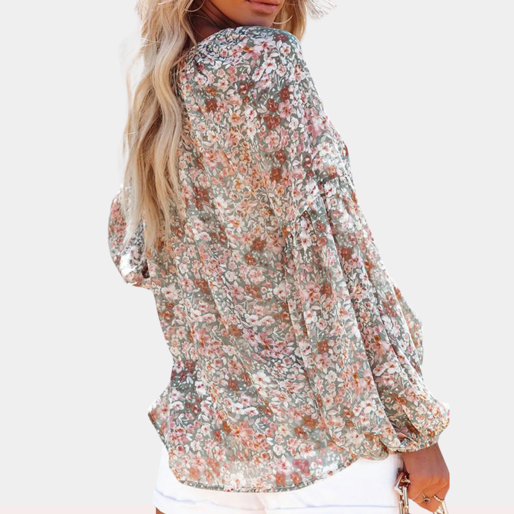 Remi | Floral Long Sleeve Blouse - Motheero