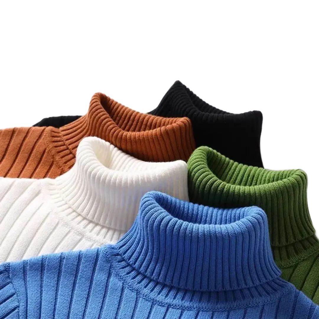 Apollo | Ribbed Knit Turtleneck Sweater — Luxe Wool Comfort for Cooler Days