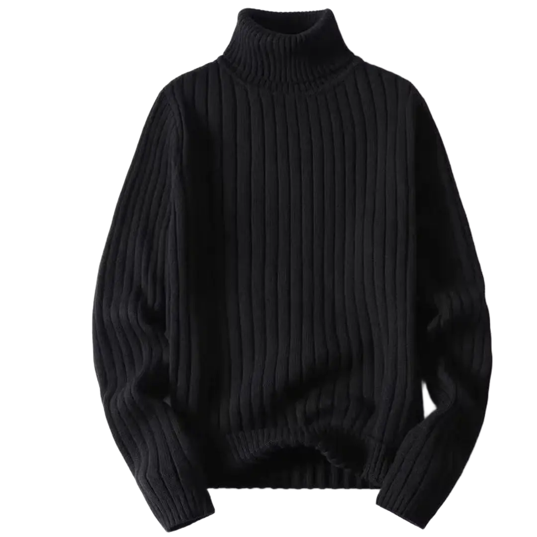 Apollo | Ribbed Knit Turtleneck Sweater — Luxe Wool Comfort for Cooler Days
