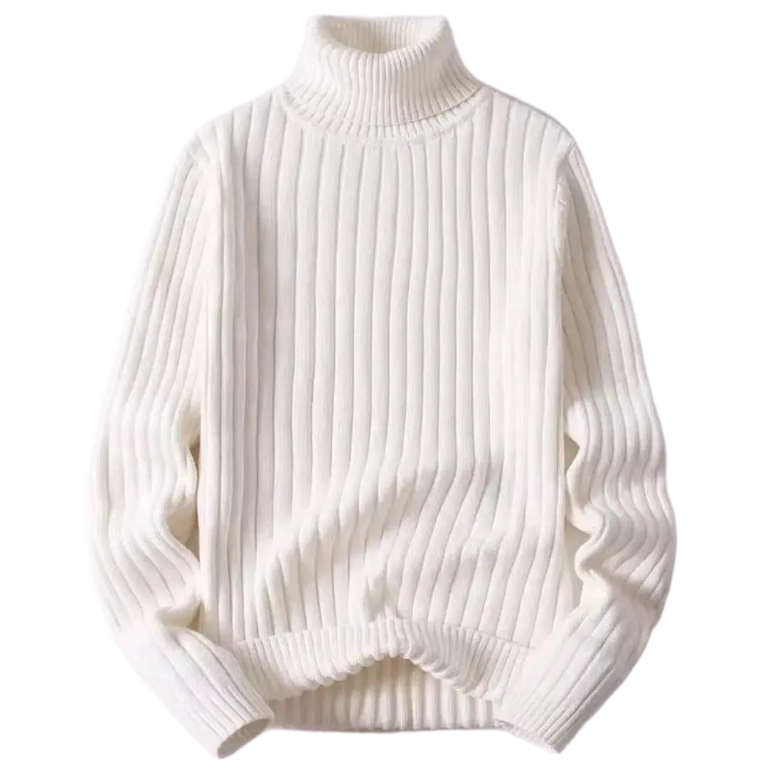 Apollo | Ribbed Knit Turtleneck Sweater — Luxe Wool Comfort for Cooler Days