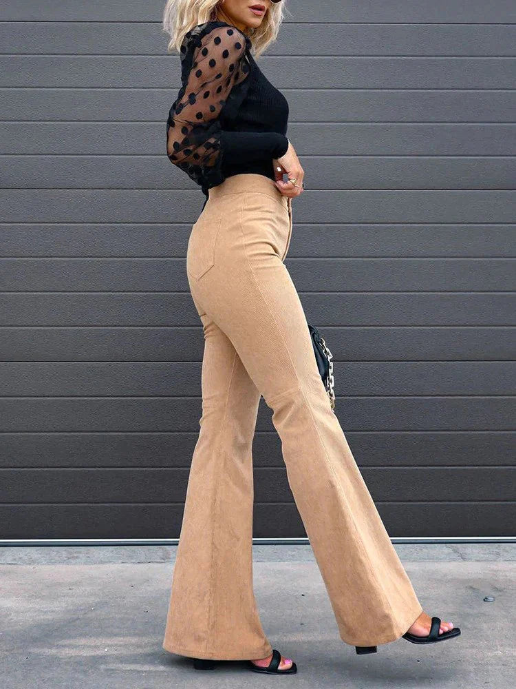 Sienna | Trendy Flared Corduroy Pants