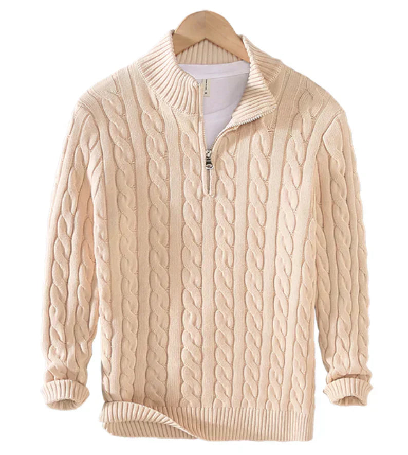Granger | Cable Knit Quarter-Zip Sweater
