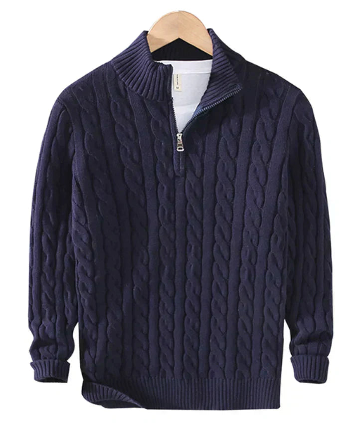 Granger | Cable Knit Quarter-Zip Sweater